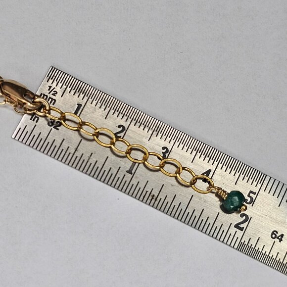 NEW!! Handmade 14K Yellow Gold Filled Chain Pearl Pendant Necklace 16" - Picture 6 of 6